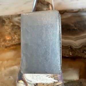 2500 Artisan Silver Hemimorphite Stone Statement Ring